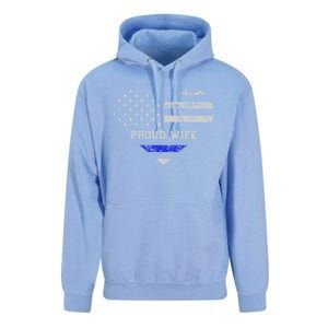 Blue Line Heart Design Wife Of Police Proud Usa Meaningful Gift Unisex Surf Hoodie