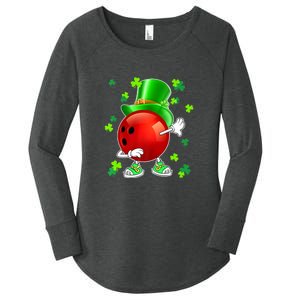 Bowling Leprechaun Hat Bowling Lover St. Patricks Day Gifts Women's Perfect Tri Tunic Long Sleeve Shirt