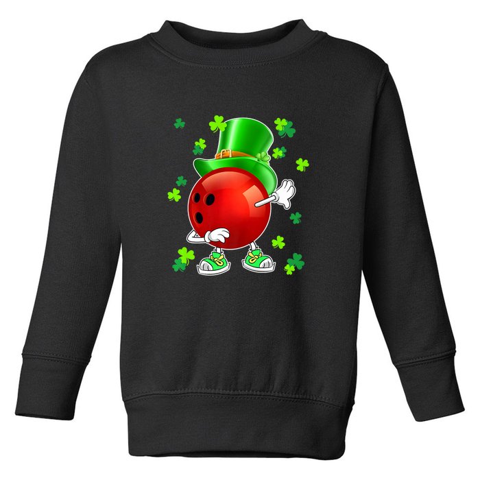 Bowling Leprechaun Hat Bowling Lover St. Patricks Day Gifts Toddler Sweatshirt