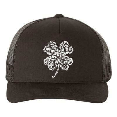 Boys Gamer Gift Game Shamrock St Patricks Day Irish Boy Kids Yupoong Adult 5-Panel Trucker Hat