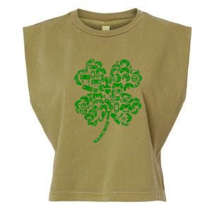 Funny Boys Gamer Gift Game Shamrock St Patricks Day Irish Boy Kids Garment-Dyed Women's Muscle Tee