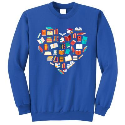 Book Lover Heart Shape Reading Club Librarian Bookworm Gift Sweatshirt