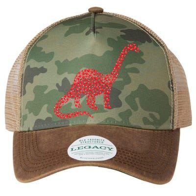 Brontosaurus Lover Heart Shape Brontosaurus Valentine's Day Cool Gift Legacy Tie Dye Trucker Hat