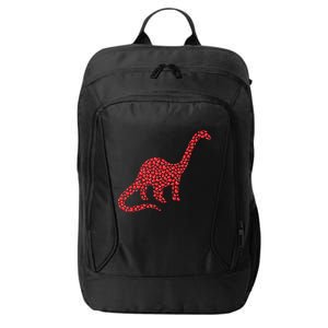 Brontosaurus Lover Heart Shape Brontosaurus Valentine's Day Cool Gift City Backpack