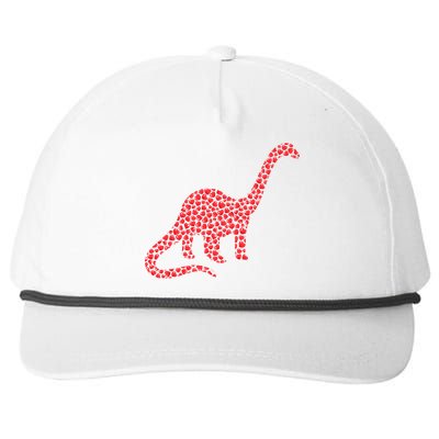 Brontosaurus Lover Heart Shape Brontosaurus Valentine's Day Cool Gift Snapback Five-Panel Rope Hat