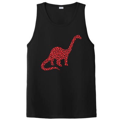 Brontosaurus Lover Heart Shape Brontosaurus Valentine's Day Cool Gift PosiCharge Competitor Tank