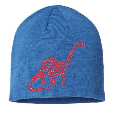 Brontosaurus Lover Heart Shape Brontosaurus Valentine's Day Cool Gift Sustainable Beanie