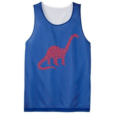 Brontosaurus Lover Heart Shape Brontosaurus Valentine's Day Cool Gift Mesh Reversible Basketball Jersey Tank