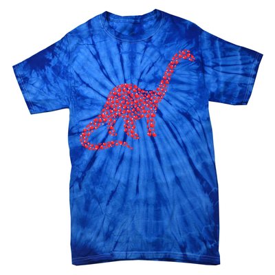 Brontosaurus Lover Heart Shape Brontosaurus Valentine's Day Cool Gift Tie-Dye T-Shirt