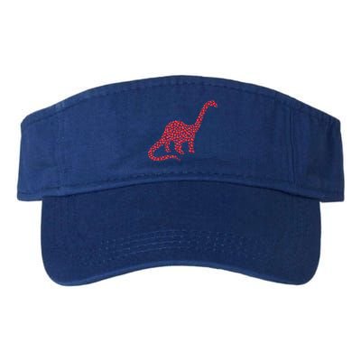 Brontosaurus Lover Heart Shape Brontosaurus Valentine's Day Cool Gift Valucap Bio-Washed Visor