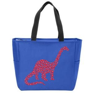 Brontosaurus Lover Heart Shape Brontosaurus Valentine's Day Cool Gift Zip Tote Bag