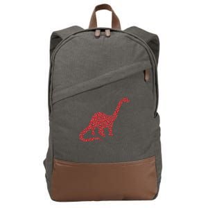 Brontosaurus Lover Heart Shape Brontosaurus Valentine's Day Cool Gift Cotton Canvas Backpack