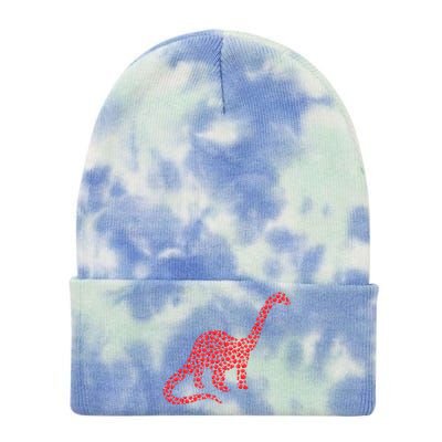 Brontosaurus Lover Heart Shape Brontosaurus Valentine's Day Cool Gift Tie Dye 12in Knit Beanie