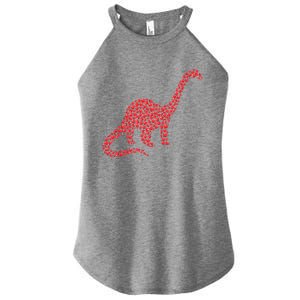 Brontosaurus Lover Heart Shape Brontosaurus Valentine's Day Cool Gift Women's Perfect Tri Rocker Tank