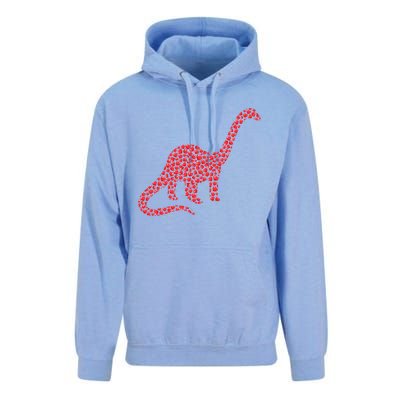 Brontosaurus Lover Heart Shape Brontosaurus Valentine's Day Cool Gift Unisex Surf Hoodie