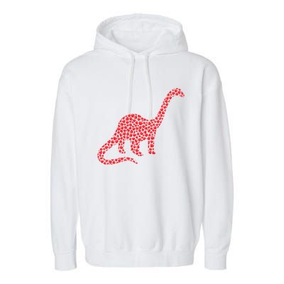 Brontosaurus Lover Heart Shape Brontosaurus Valentine's Day Cool Gift Garment-Dyed Fleece Hoodie