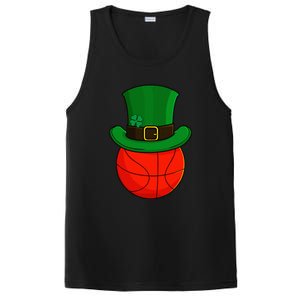 Basketball Leprechaun Hat St Patricks Day Lucky Irish PosiCharge Competitor Tank