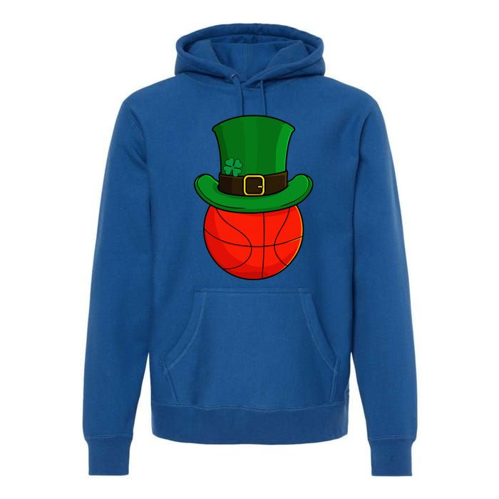 Basketball Leprechaun Hat St Patricks Day Lucky Irish Premium Hoodie