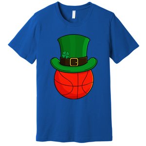 Basketball Leprechaun Hat St Patricks Day Lucky Irish Premium T-Shirt