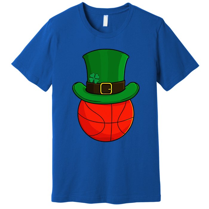 Basketball Leprechaun Hat St Patricks Day Lucky Irish Premium T-Shirt