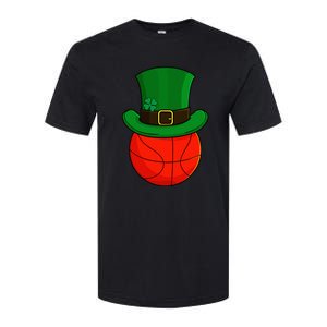 Basketball Leprechaun Hat St Patricks Day Lucky Irish Softstyle CVC T-Shirt