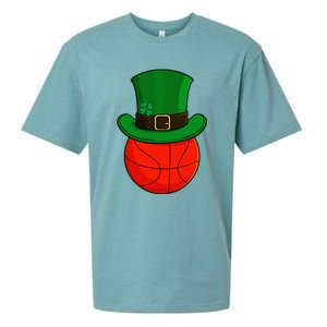 Basketball Leprechaun Hat St Patricks Day Lucky Irish Sueded Cloud Jersey T-Shirt