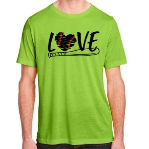 Baseball Love Heart Summer Sport Adult ChromaSoft Performance T-Shirt