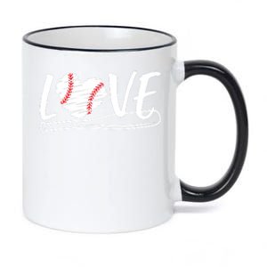 Baseball Love Heart Summer Sport 11oz Black Color Changing Mug