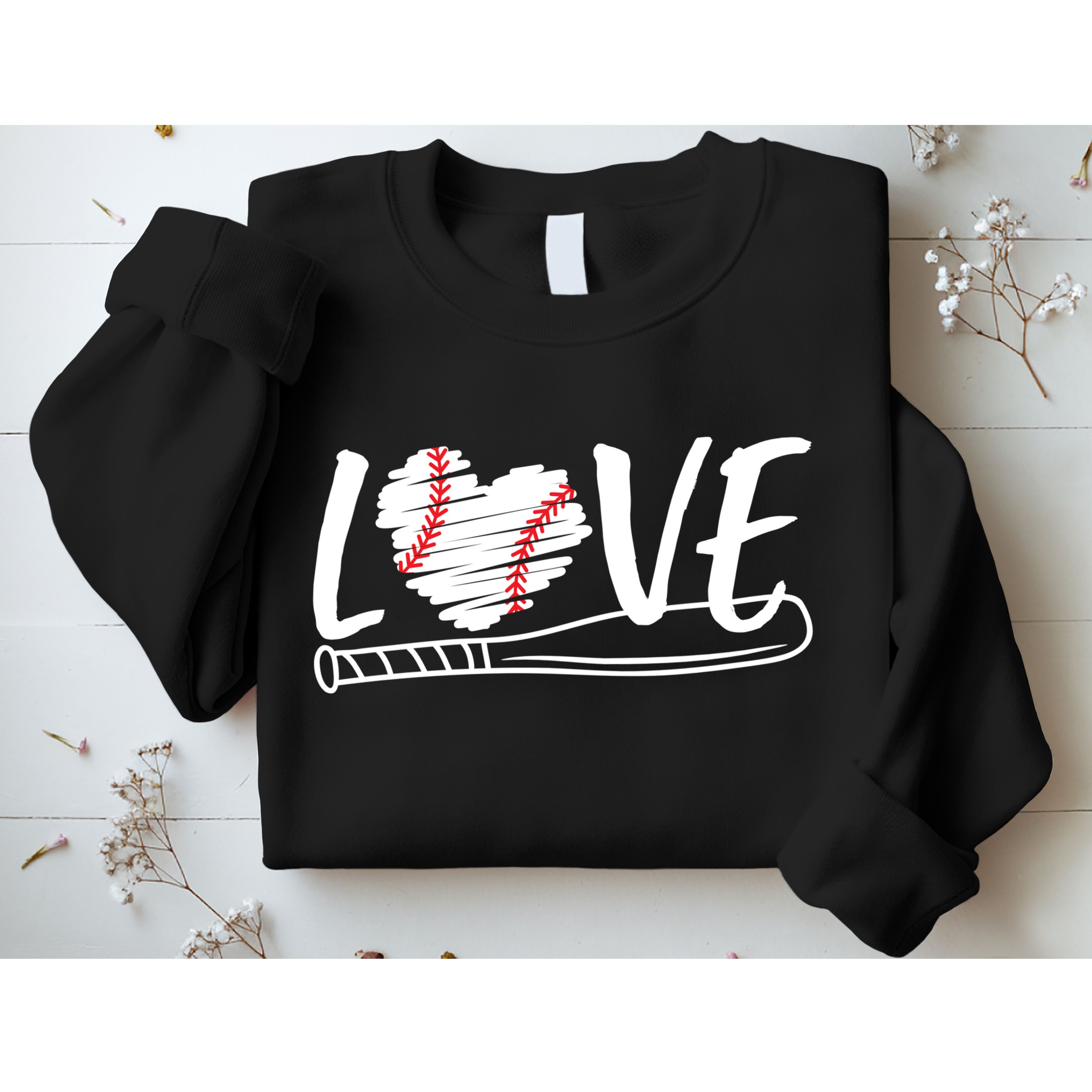Baseball Love Heart Summer Sport Sweatshirt