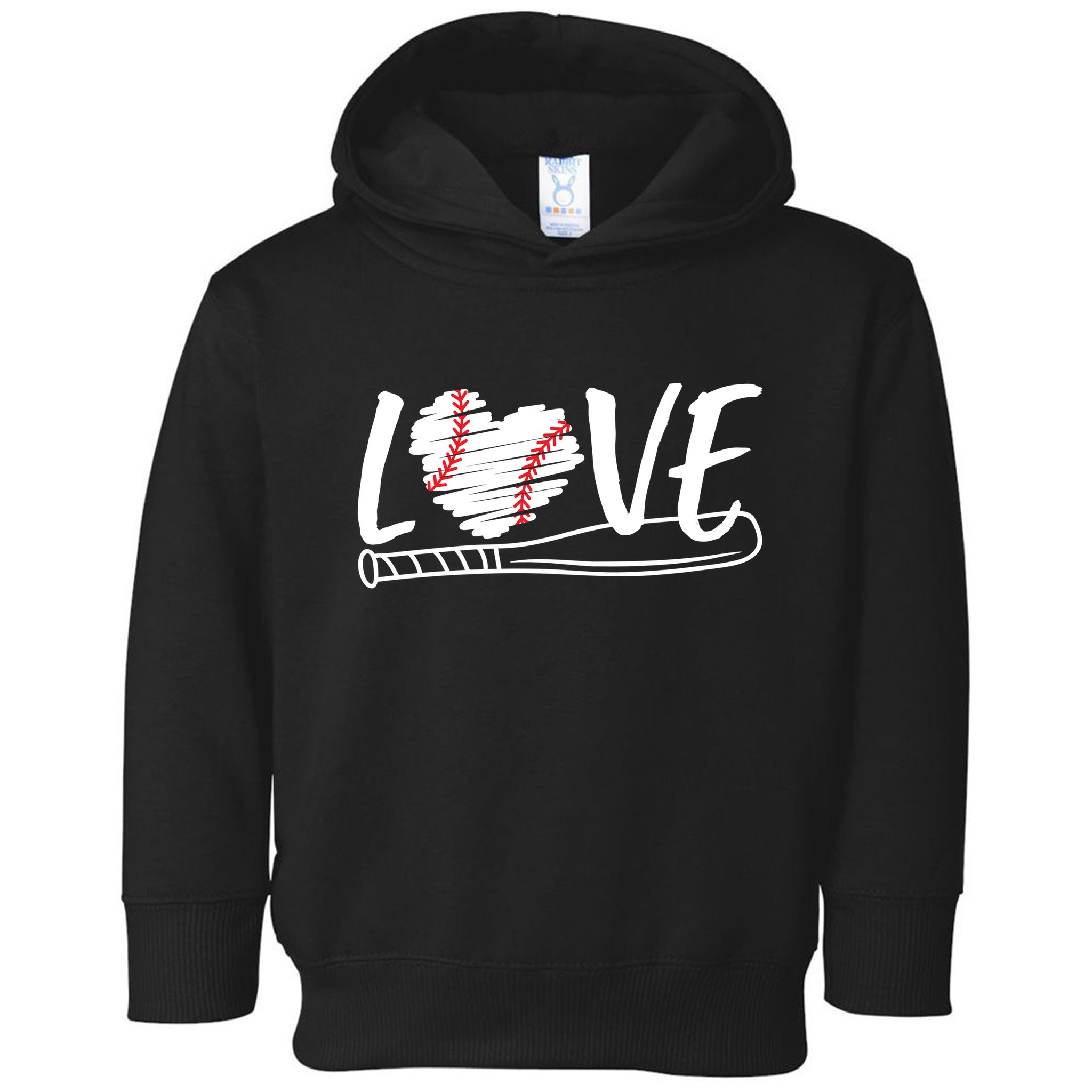 Baseball Love Heart Summer Sport Toddler Hoodie