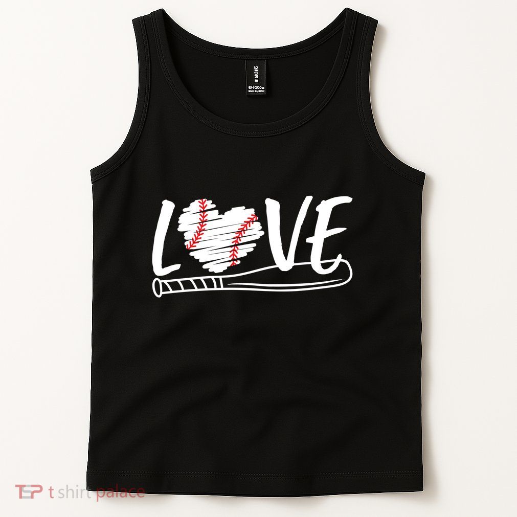 Baseball Love Heart Summer Sport Tank Top
