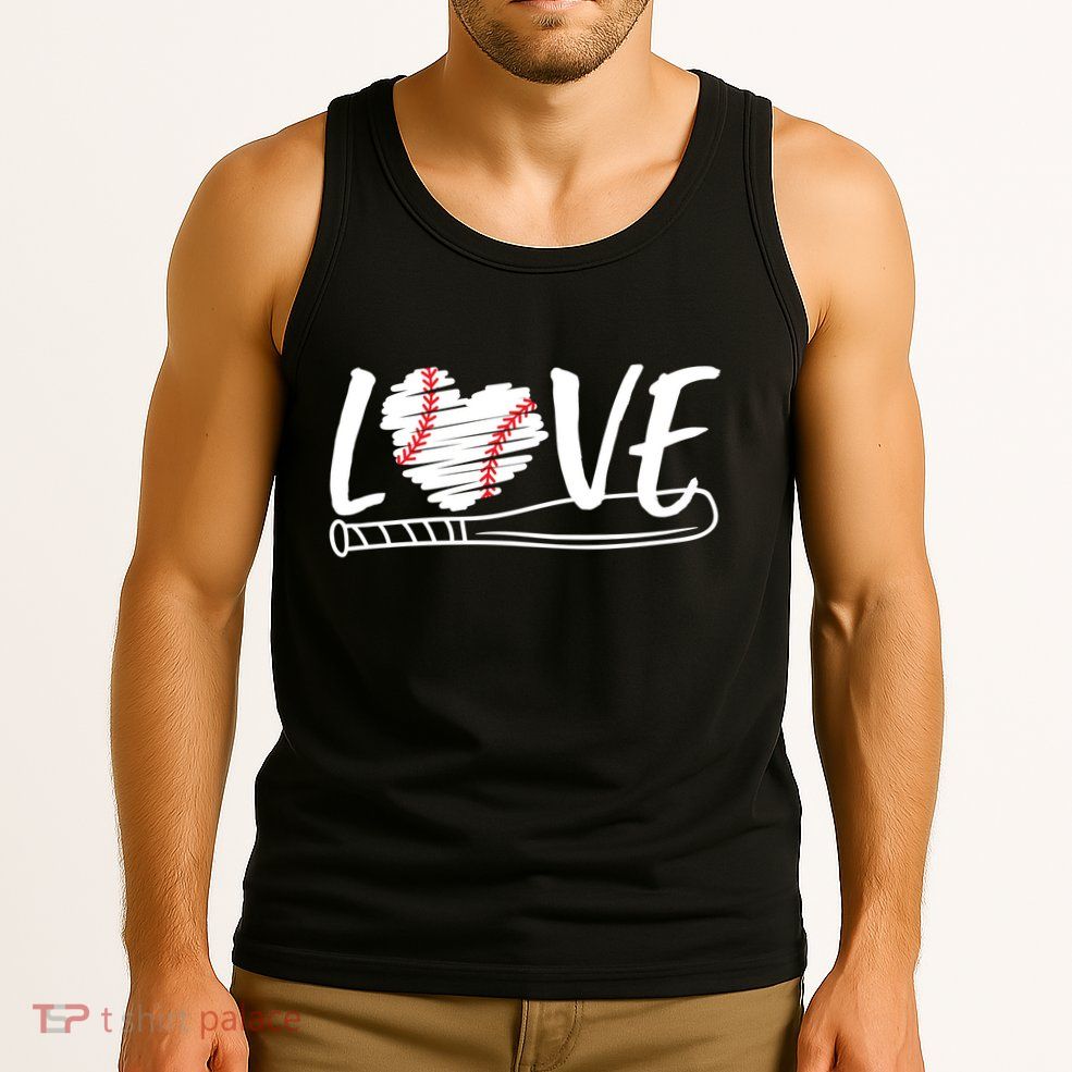 Baseball Love Heart Summer Sport Tank Top