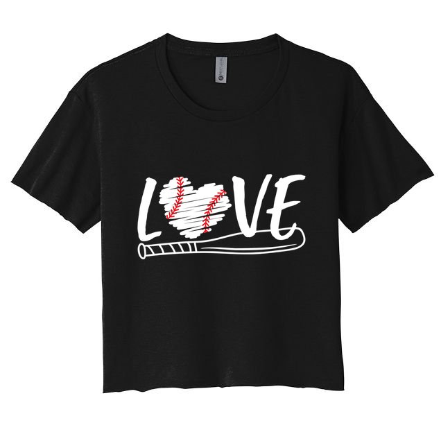 Baseball Love Heart Summer Sport Crop Top