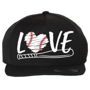 Baseball Love Heart Summer Sport Wool Snapback Cap