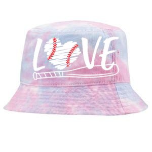 Baseball Love Heart Summer Sport Tie-Dyed Bucket Hat