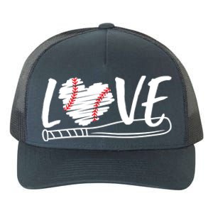 Baseball Love Heart Summer Sport Yupoong Adult 5-Panel Trucker Hat