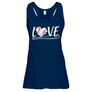 Baseball Love Heart Summer Sport Ladies Essential Flowy Tank