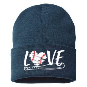 Baseball Love Heart Summer Sport Sustainable Knit Beanie