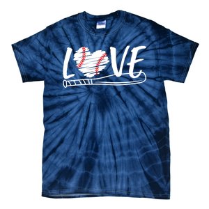 Baseball Love Heart Summer Sport Tie-Dye T-Shirt