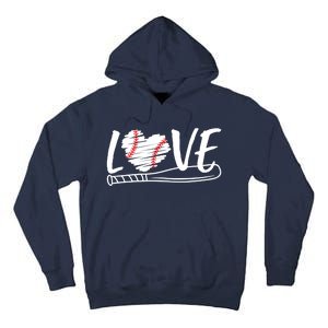 Baseball Love Heart Summer Sport Tall Hoodie