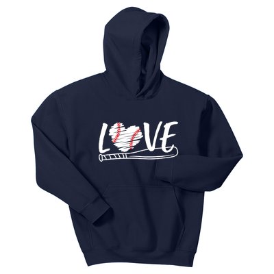 Baseball Love Heart Summer Sport Kids Hoodie