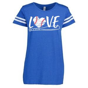 Baseball Love Heart Summer Sport Enza Ladies Jersey Football T-Shirt