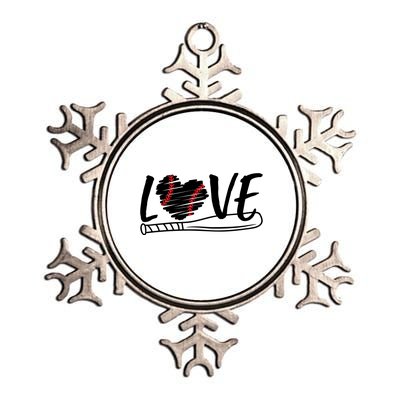 Baseball Love Heart Summer Sport Metallic Star Ornament