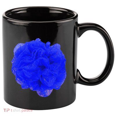 Blue Loofah Halloween Costume Luffa Mesh Bath Shower Sponge 11oz C Handle Ceramic Mug