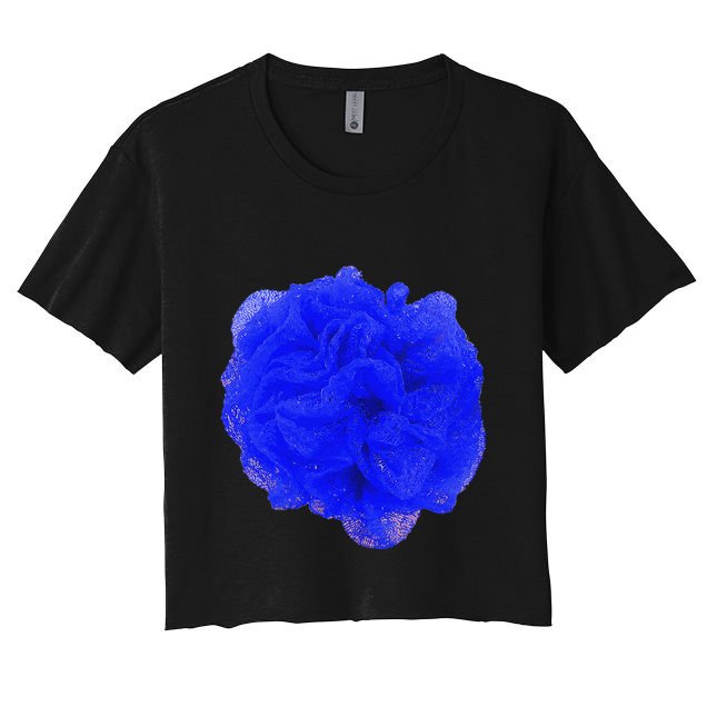 Blue Loofah Halloween Costume Luffa Mesh Bath Shower Sponge Crop Top