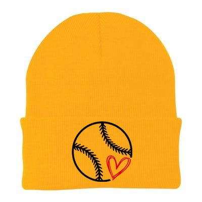 Baseball Lovers Heart Knit Cap Winter Beanie