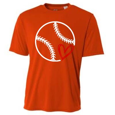 Baseball Lovers Heart Cooling Performance Crew T-Shirt