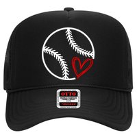 Baseball Lovers Heart Trucker Hat