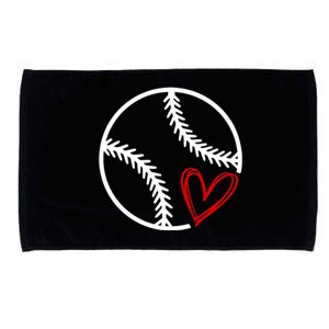 Baseball Lovers Heart Microfiber Hand Towel