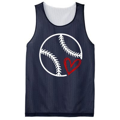 Baseball Lovers Heart Mesh Reversible Basketball Jersey Tank